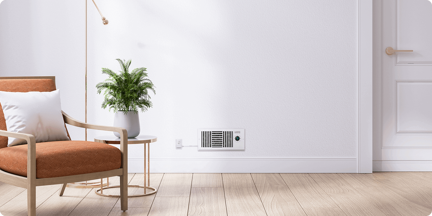 White AIRBRICK in iterior on the white wall